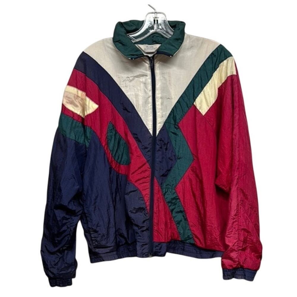 Vintage Colorful Blair Boutique Women's Windbreaker Coat Size Large (L)